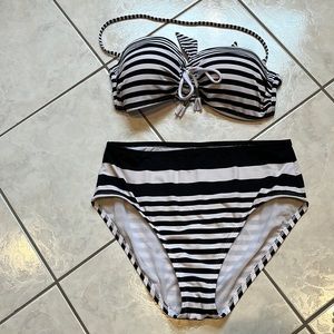 2 piece high waisted swimsuit